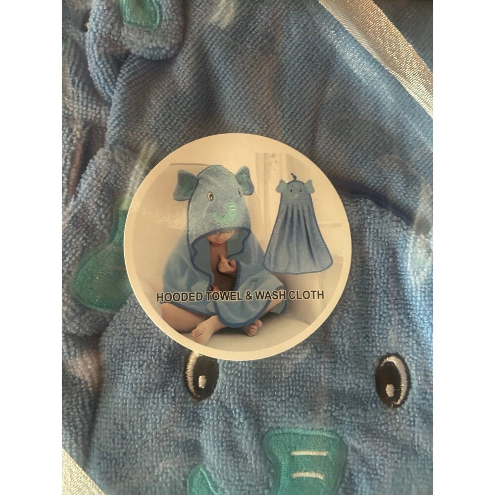 Elephant Hooded Towel & Wash Cloth Set